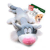 Игрушка для собак GiGwi Кот с пищалкой ткань Plush 63 см Серый (75227) PK, код: 7687820