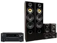 Набор для домашнего кинотеатра Onkyo TX-NR575E Black + Taga Harmony TAV-606 v.3 modern wenge