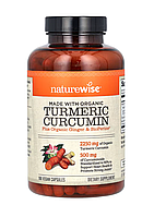 NatureWise Organic Turmeric Curcumin 180 Vegan Capsules