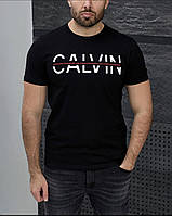 Футболка мужская Calvin Klein черная брендовая футболка Кельвин Кляйн