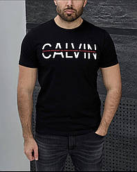 Футболка чоловіча Calvin Klein чорна брендова футболка Кельвін Кляйн