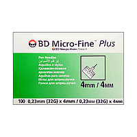 Иглы для шприц-ручек BD Micro-Fine + «МикроФайн» 4 мм 100 шт.
