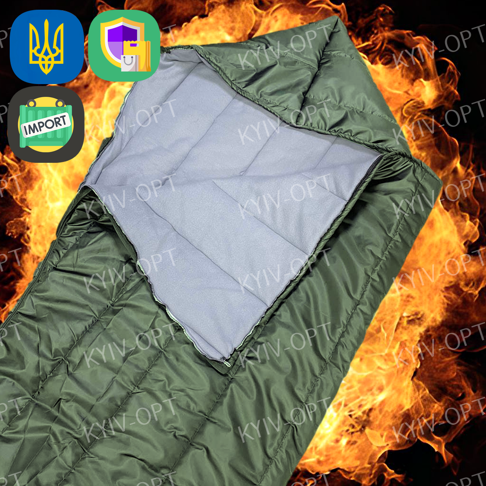Cпальный мешок-одеяло военный зимний кокон Тактический спальник зимний для ЗСУ Армейский спальный мешок теплый - фото 2 - id-p2192499396
