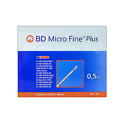 Шприци інсулінові BD Micro-Fine+ 0,5 мл 8 мм