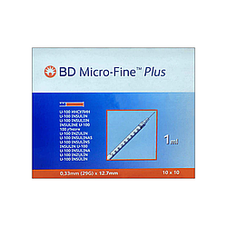 Шприци Мікро Файн (Micro Fine) u-100 1 мл 12,7 мм 100 шт.
