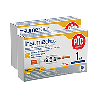 Шприцы инсулиновые Инсумед 1 мл (Insumed 1 ml) 30G - 2 упаковки