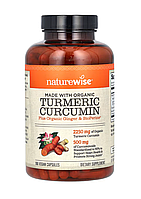 NatureWise Organic Turmeric Curcumin 90 Vegan Capsules