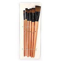 Набір пензлів для малювання 6 пензлів 2,4,6,8,10 різного розміру Josef Otten творчість розмальовки школа живопис