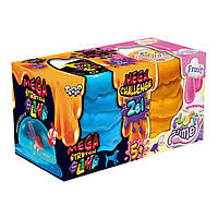 Набор слаймов 2 в 1 Mega Stretch Slime Fluffy Slime укр Dankotoys (FLS-03-01U) ES, код: 2325738