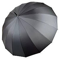 Семейный зонт-трость c большим куполом 114см на 16 карбоновых спиц от Frei Regen черный 02510-1 z118-2024