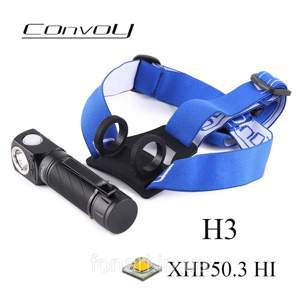 Convoy H3 — налобний ліхтар Cree XHP50.3 HI, 1x21700, 2000 люмен USB Type-C