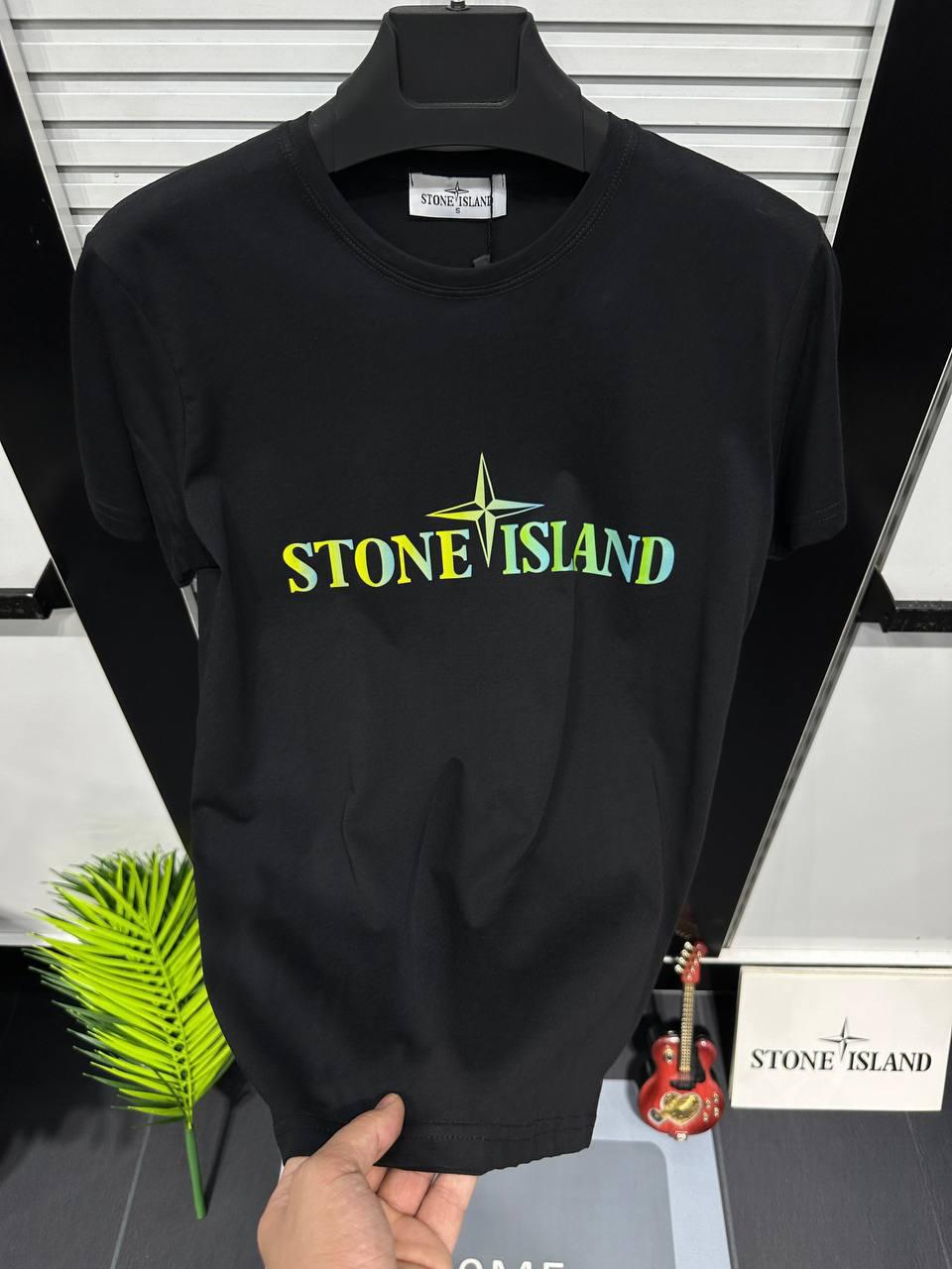 Чоловіча футболка STONE ISLAND D12010 чорна
