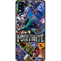 Силіконовий чохол бампер для ZTE Blade A51 з картинкою Фортнайт Fortnite