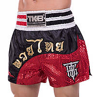 Шорты для тайского бокса и кикбоксинга Top King TKTBS-208 2XL Черный-красный z118-2024