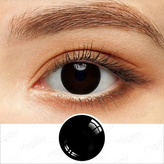 Черные линзы для глаз MY 31 Цветные контактные линзы без диоптрий,Линзы для косплея UIO - фото 4 - id-p2192531024