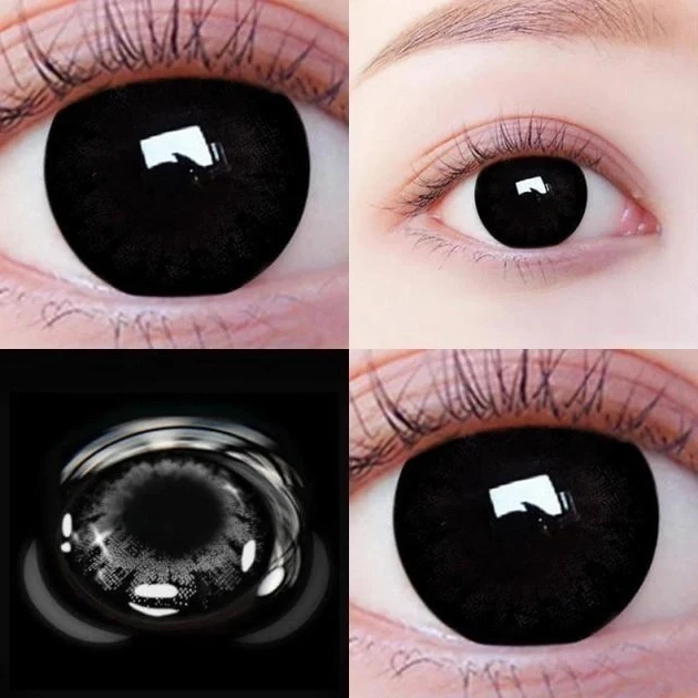 Черные линзы для глаз MY 31 Цветные контактные линзы без диоптрий,Линзы для косплея UIO - фото 5 - id-p2192531024