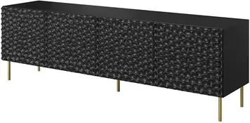 Тумба під телевізор Cama Meble Szafka Rtv Hole 190X40 5Xh59 5 Black Mat 3030349