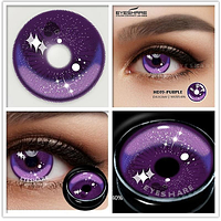 Оттеночные контактные линзы HD35-Purple EYESHARE Фиолетовые линзы для зрения QWE