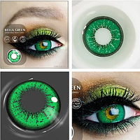 Линзы шаринган EYESHARE Линзы цветные для зеленых глаз BELLA-GREEN Кукольные линзы аниме UIO