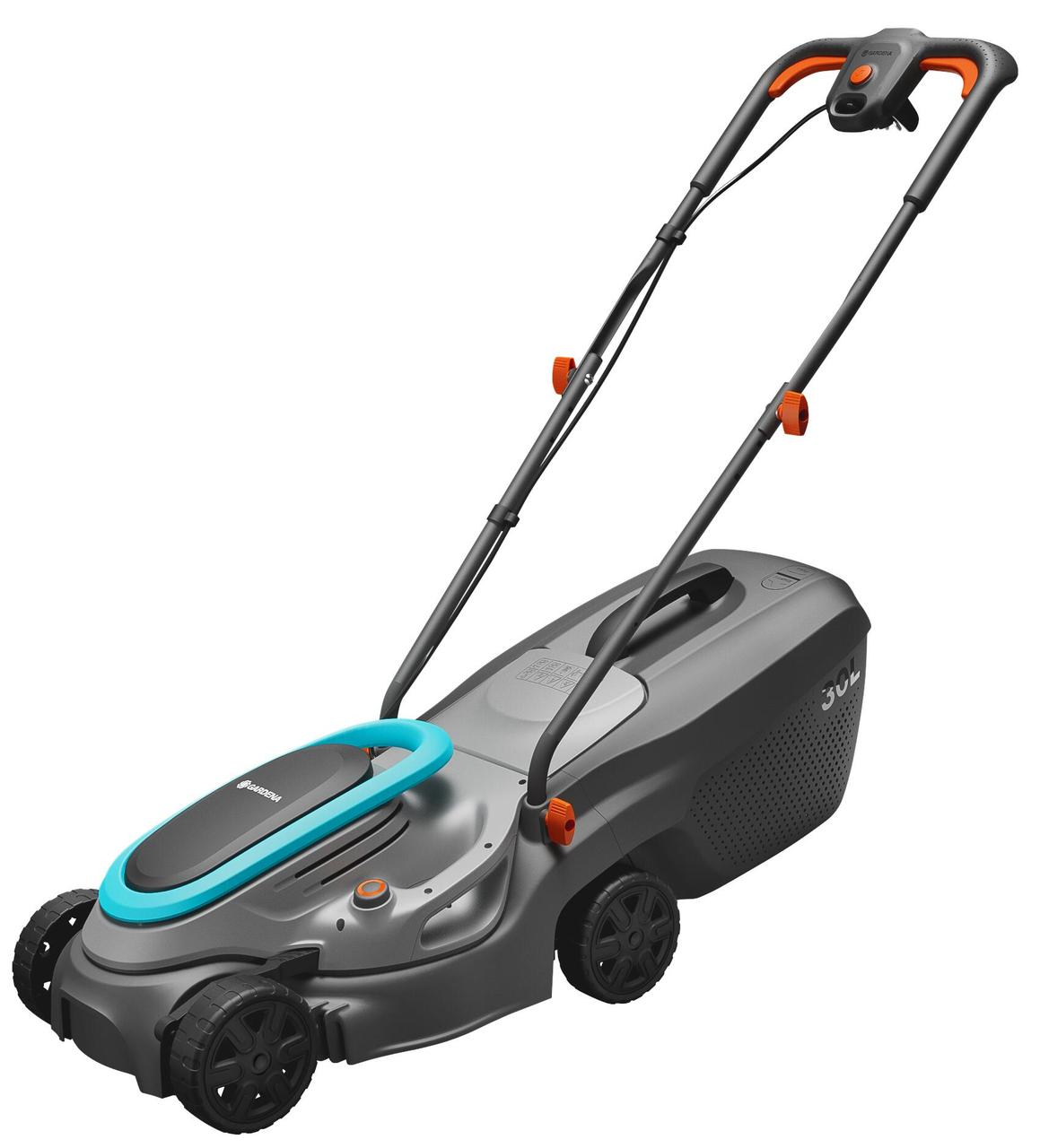 Gardena PowerMax 32/1200 G2 Електрична газонокосарка для газонів до 300 кв.м Ширина косіння 32 см 1200 Вт