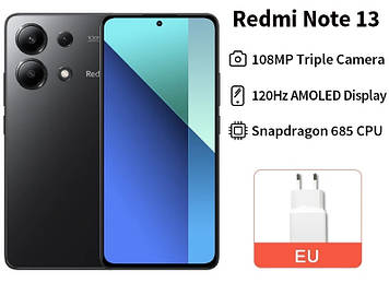 Смартфон Xiaomi Redmi 13 Note 8/256GB Black NFC 5000mAh Snapdragon 685 Global