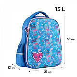 Рюкзак GoPack Education напівкаркасний Be You 38x28x13 см, 15 л, блакитний (GO24-165M-4), фото 3