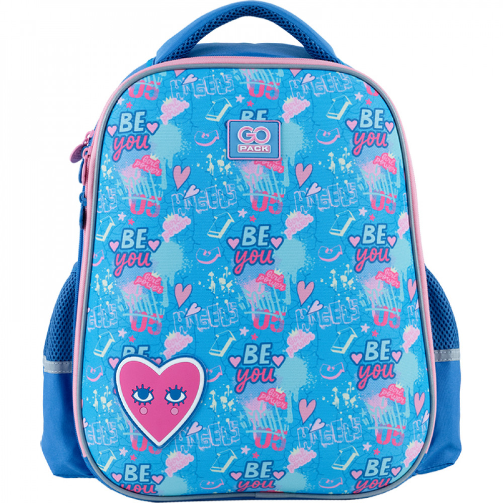 Рюкзак GoPack Education напівкаркасний Be You 38x28x13 см, 15 л, блакитний (GO24-165M-4)