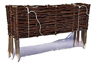Плетеный забор натуральный Окантовка 60 x 10 см коричневый 10 шт