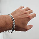 Срібний браслет Бісмарк. Красивий чоловічий браслет. 23,5 розмір, фото 8
