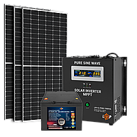 Солнечная электростанция (СЭС) 1kW АКБ 1.2kWh (литий) 52 Ah Премиум l