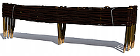 Плетений паркан натуральний Окантовка 100 x 10 см коричневий 5 шт