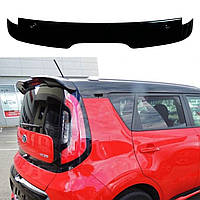 Спойлер козирок задніх дверей Kia Soul 2013-2019 ABS пластик, колір чорний глянець