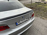 Спойлер ліп багажника BMW series 5 E60 M5 2004-2009 ABS пластик, черний глянець, фото 7