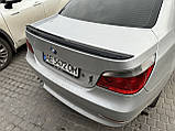 Спойлер ліп багажника BMW series 5 E60 M5 2004-2009 ABS пластик, черний глянець, фото 8