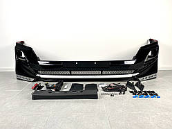 Спідниця переднього бампера Modelista LED Toyota Land Cruiser Prado 150 2013+ ABS чорний колір