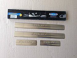 Накладки на пороги Ford Focus 3 2011-