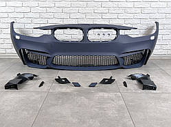 Передній бампер у зборі в стилі M3 для BMW 3 Series F30 F31 2012-2018 (під омивачі / без отворів під