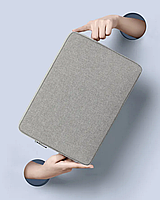 Чехол сумка для ноутбука из мягкой защитой для Macbook Air Pro 15"-16" Cерый