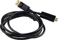 Кабель переходник RIAS DisplayPort - HDMI 1.5 м Black (3_02357) TV, код: 7812988