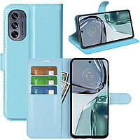 Чехол-книжка Litchie Wallet Motorola G62 5G Light Blue GM, код: 8130663