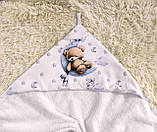Дитячий рушник із капюшоном 85*85 см дитячий рушничок куточок для новонародженого, фото 2