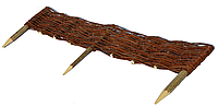 Плетеный забор натуральный Окантовка 120 x 20 см коричневый 5 шт