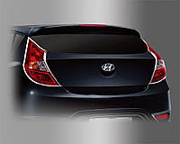 Хром накладки на стопи AUTOCLOVER KOREA Hyundai Accent ХЕТЧБЕК 2011- (пластик)