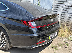 Спойлер лип Hyundai Sonata DN 2020- ABS пластик, колір чорний глянець