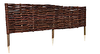 Плетеный забор натуральный Окантовка 120 x 30 см коричневый 5 шт