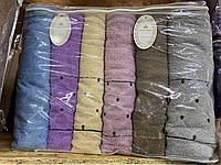 Набор махровых полотенец банные 6шт 70х140 см Турция