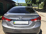 Спойлер ліп багажника Hyundai Elantra MD 2010-2015 ABS пластик під фарбування, фото 5