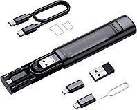 Зарядной адаптер mcdodo с USB-A/Micro-USB/Lightning/TF и слотом для SIM-карт