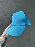 Повседневная крутая летняя бирюзовая кепка на липучці без малюнка, фото 6