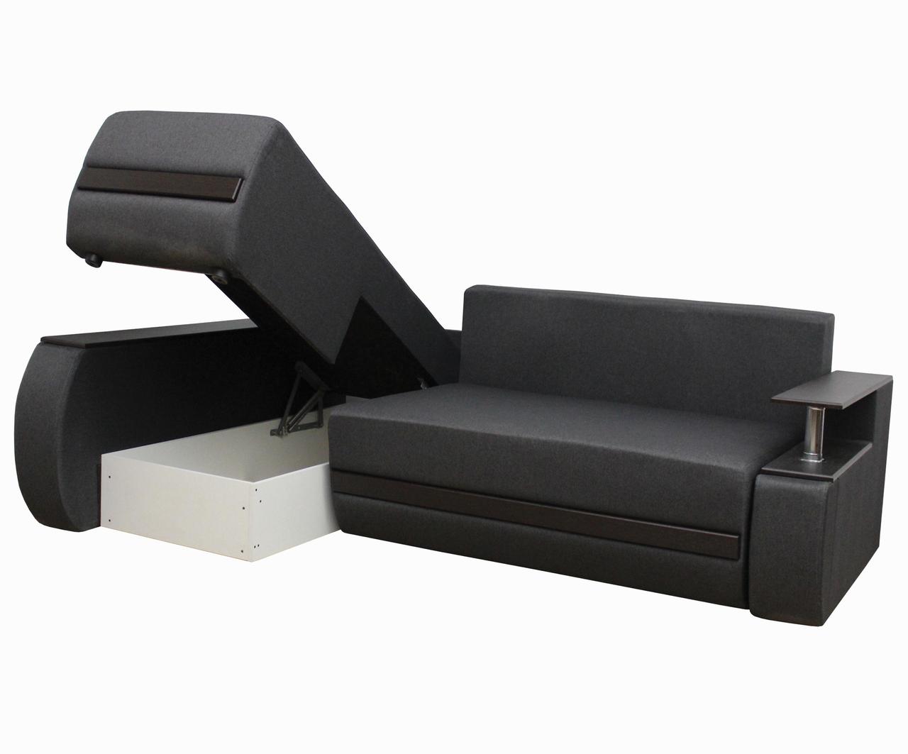 Угловой раскладной диван с нишей для белья и подушками Арлон еврокнижка Amely - фото 7 - id-p2192554962